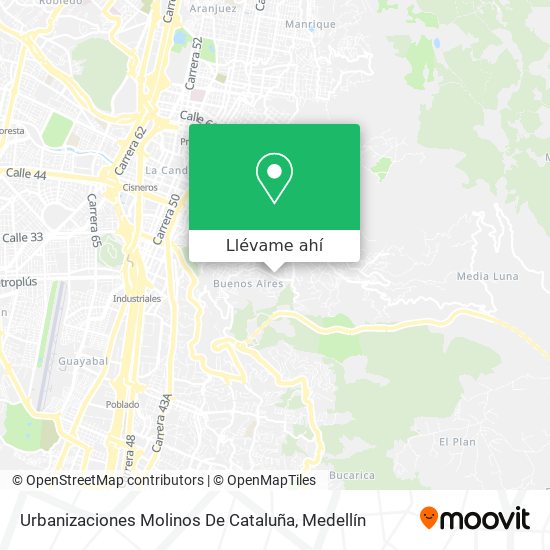 Mapa de Urbanizaciones Molinos De Cataluña