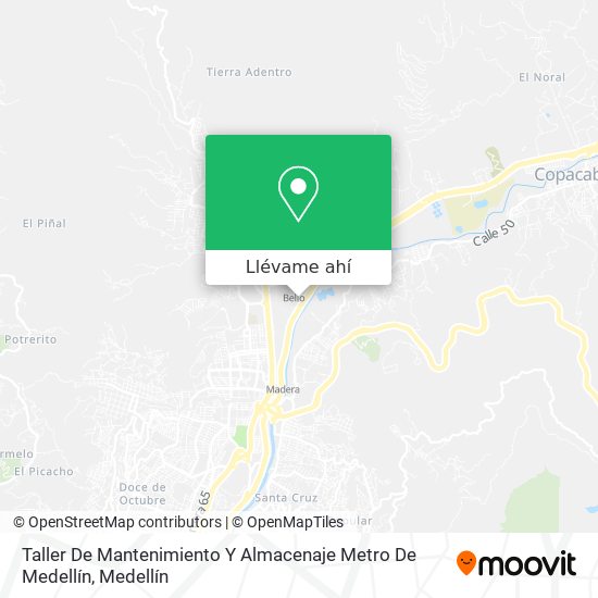Mapa de Taller De Mantenimiento Y Almacenaje Metro De Medellín