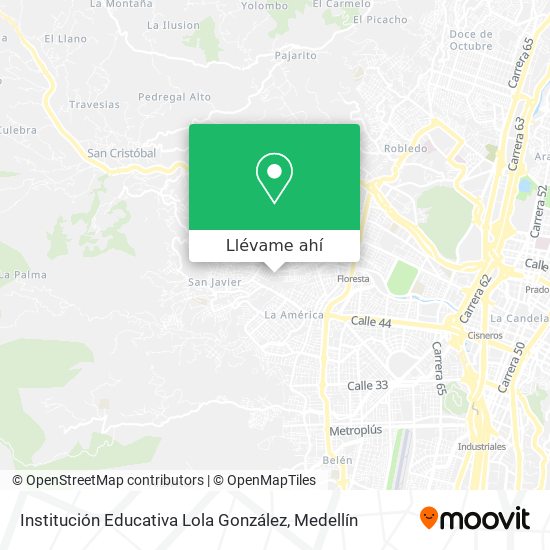 Mapa de Institución Educativa Lola González