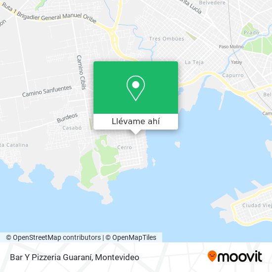 Mapa de Bar Y Pizzeria Guaraní