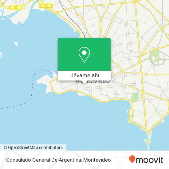 Mapa de Consulado General De Argentina