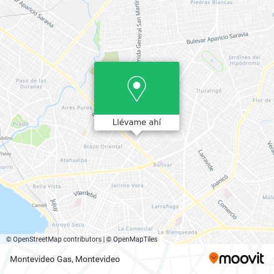 Mapa de Montevideo Gas