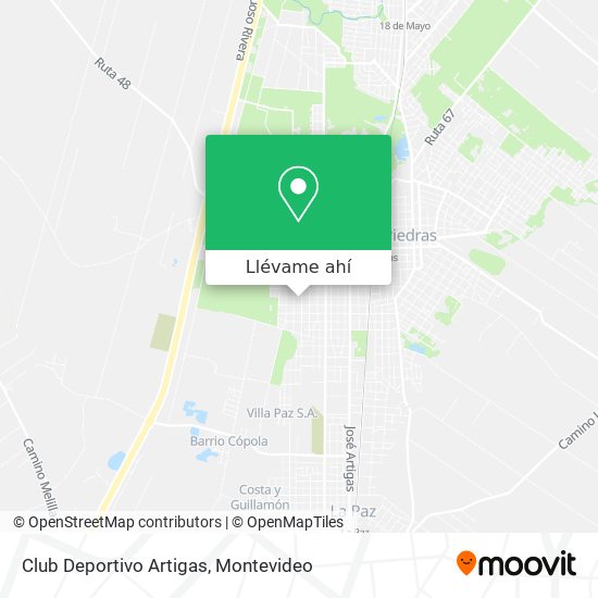 Mapa de Club Deportivo Artigas