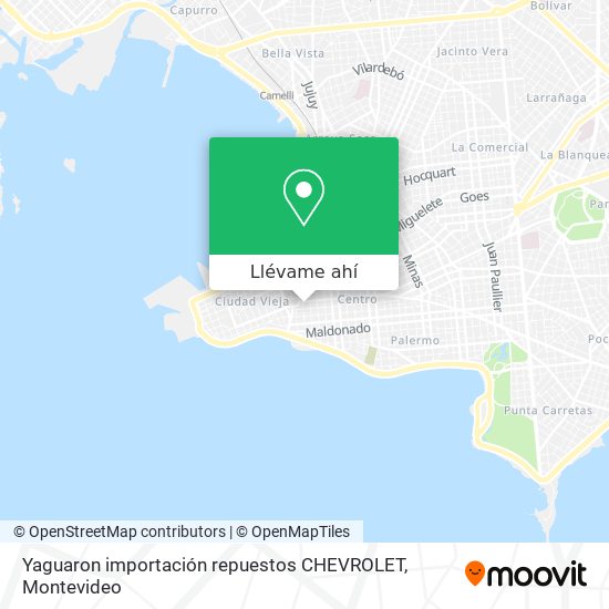 Mapa de Yaguaron importación repuestos CHEVROLET