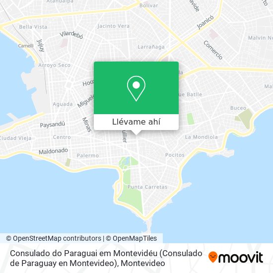 Mapa de Consulado do Paraguai em Montevidéu (Consulado de Paraguay en Montevideo)