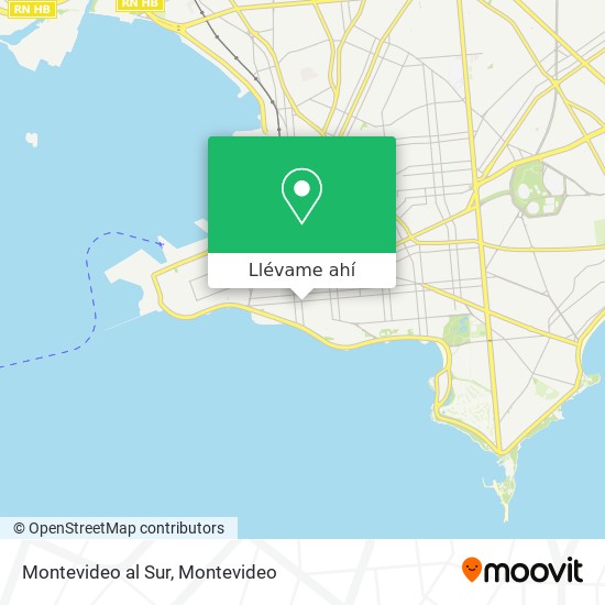 Mapa de Montevideo al Sur