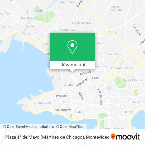 Mapa de Plaza 1° de Mayo (Mártires de Chicago)