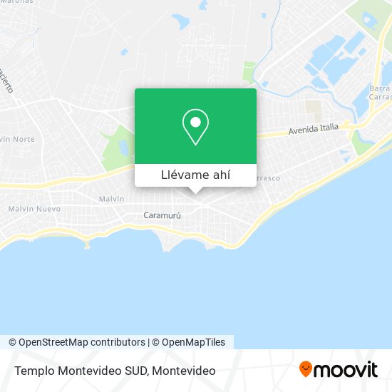 Mapa de Templo Montevideo SUD