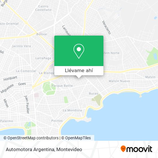 Mapa de Automotora Argentina