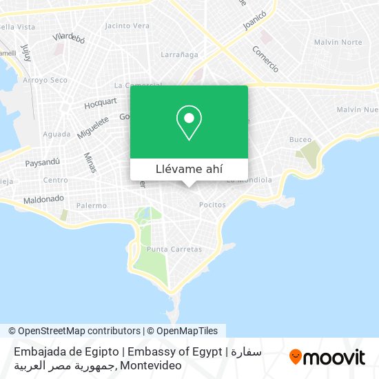 Mapa de Embajada de Egipto | Embassy of Egypt | سفارة جمهورية مصر العربية