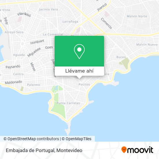 Mapa de Embajada de Portugal