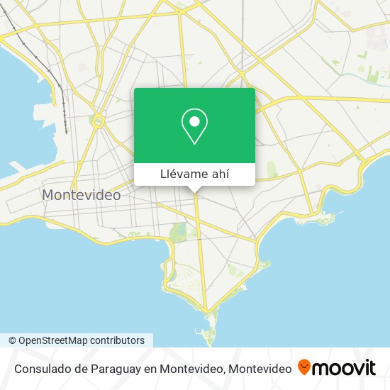 Mapa de Consulado de Paraguay en Montevideo