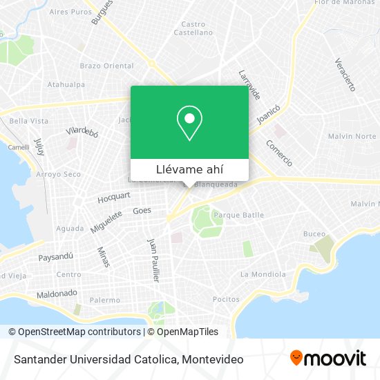 Mapa de Santander Universidad Catolica
