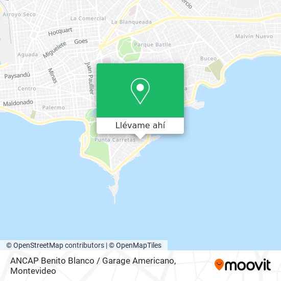 Mapa de ANCAP Benito Blanco / Garage Americano