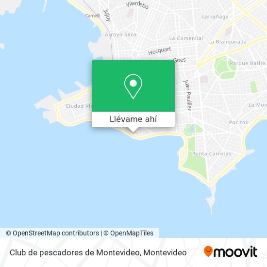 Mapa de Club de pescadores de Montevideo