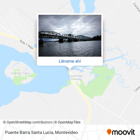 Mapa de Puente Barra Santa Lucia