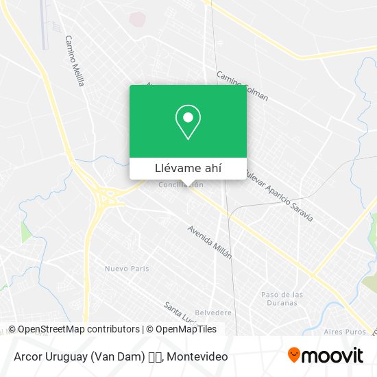 Mapa de Arcor Uruguay (Van Dam) 🇺🇾