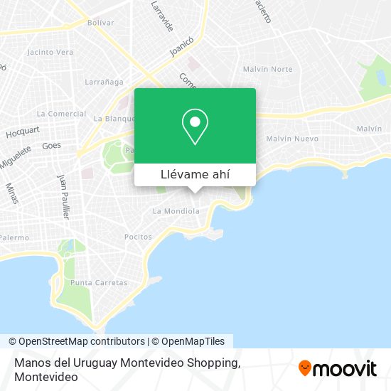 Mapa de Manos del Uruguay Montevideo Shopping