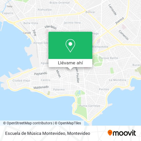 Mapa de Escuela de Música Montevideo