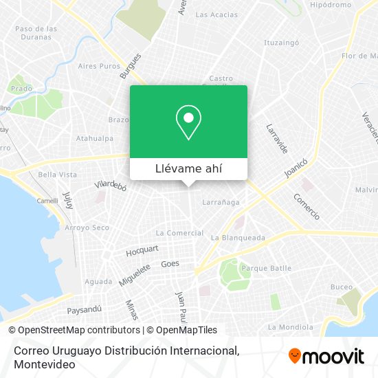 Mapa de Correo Uruguayo Distribución Internacional