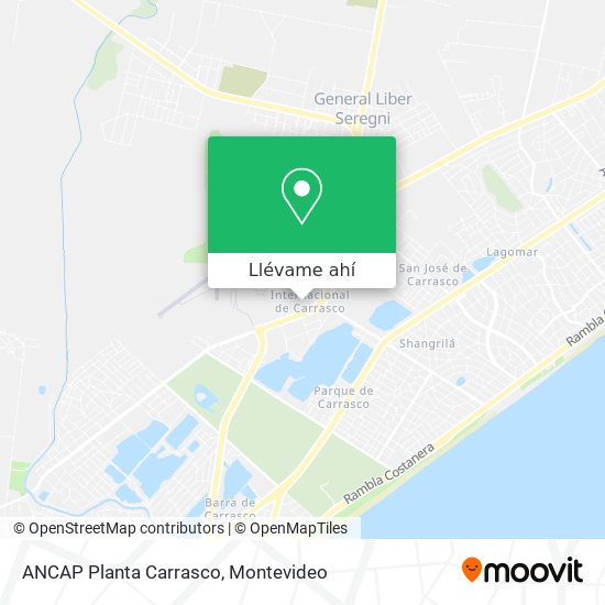 Mapa de ANCAP Planta Carrasco