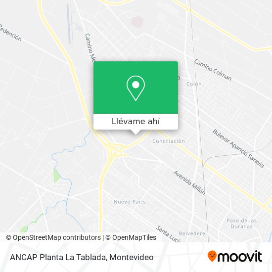 Mapa de ANCAP Planta La Tablada