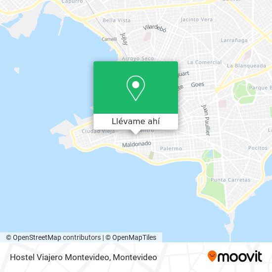 Mapa de Hostel Viajero Montevideo