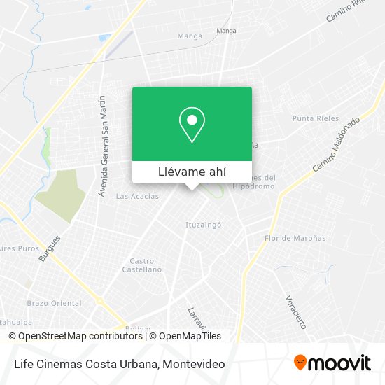Mapa de Life Cinemas Costa Urbana