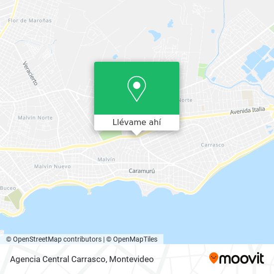Mapa de Agencia Central Carrasco
