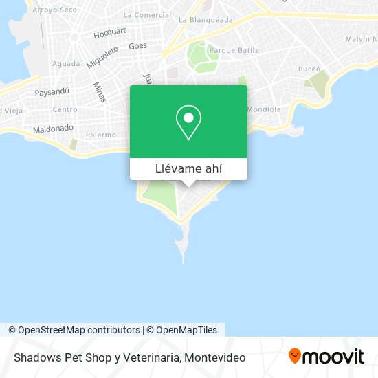 Mapa de Shadows Pet Shop y Veterinaria