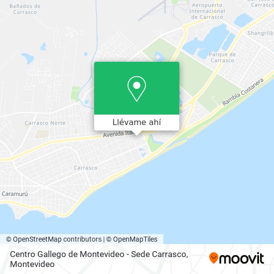 Mapa de Centro Gallego de Montevideo - Sede Carrasco