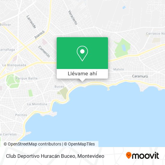 Mapa de Club Deportivo Huracán Buceo