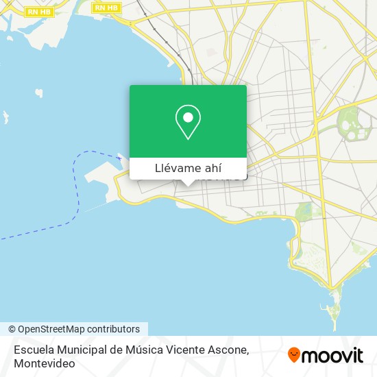 Mapa de Escuela Municipal de Música  Vicente Ascone