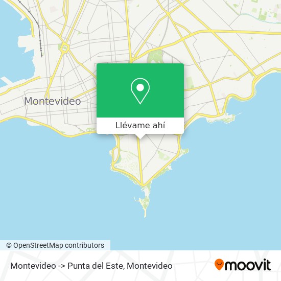 Mapa de Montevideo -> Punta del Este