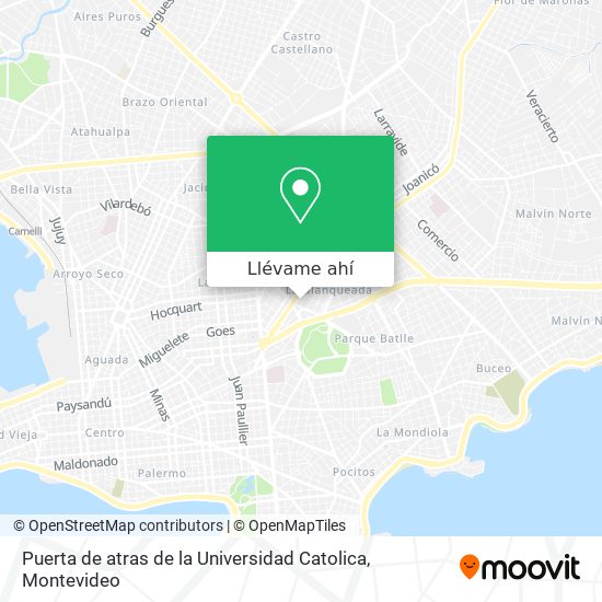 Mapa de Puerta de atras de la Universidad Catolica