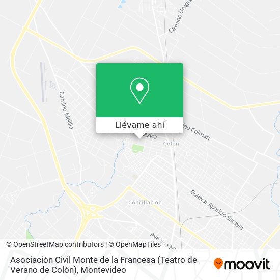 Mapa de Asociación Civil  Monte de la Francesa  (Teatro de Verano de Colón)