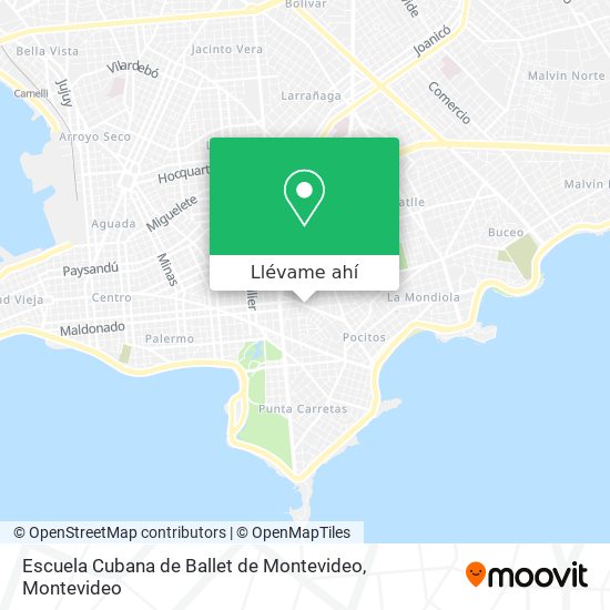 Mapa de Escuela Cubana de Ballet de Montevideo