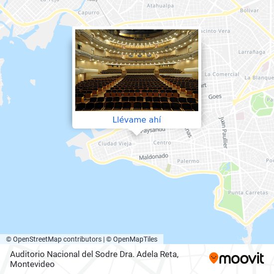 Mapa de Auditorio Nacional del Sodre Dra. Adela Reta