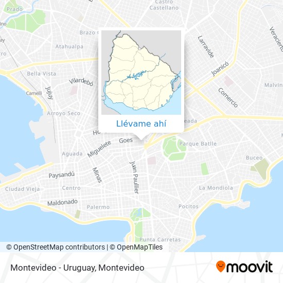 Mapa de Montevideo - Uruguay