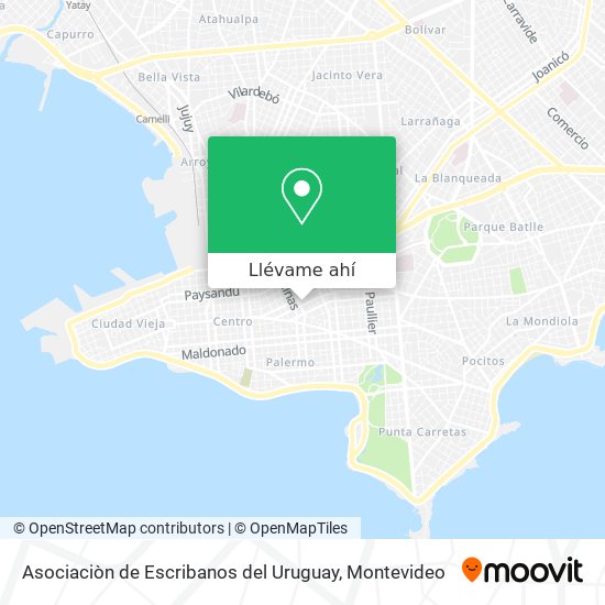 Mapa de Asociaciòn de Escribanos del Uruguay