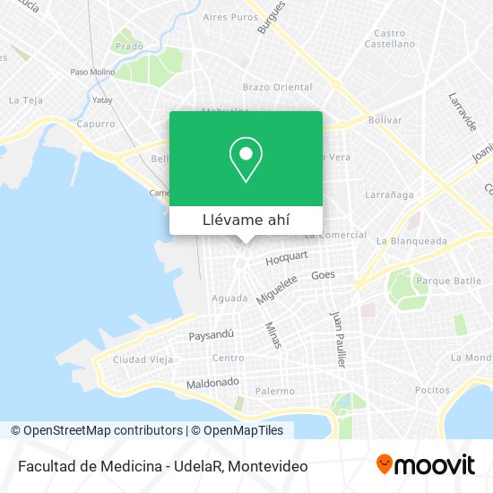 Mapa de Facultad de Medicina - UdelaR