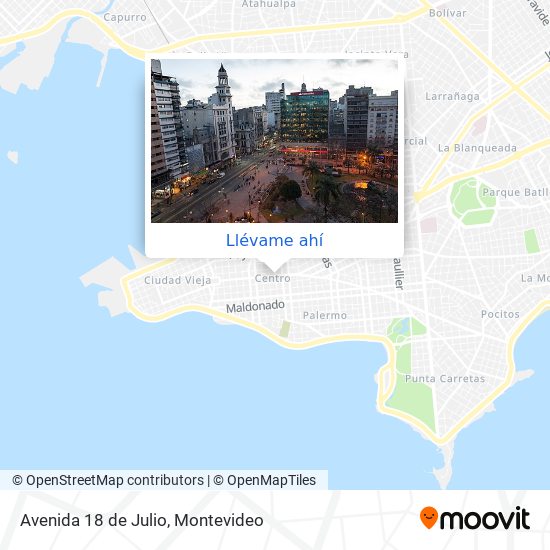 Mapa de Avenida 18 de Julio