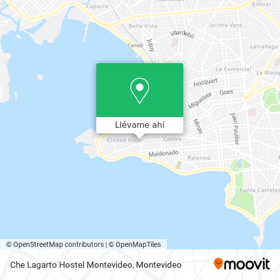 Mapa de Che Lagarto Hostel Montevideo