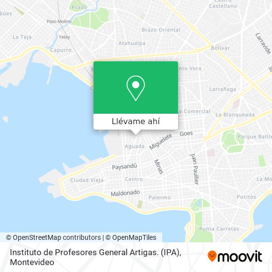 Mapa de Instituto de Profesores General Artigas. (IPA)