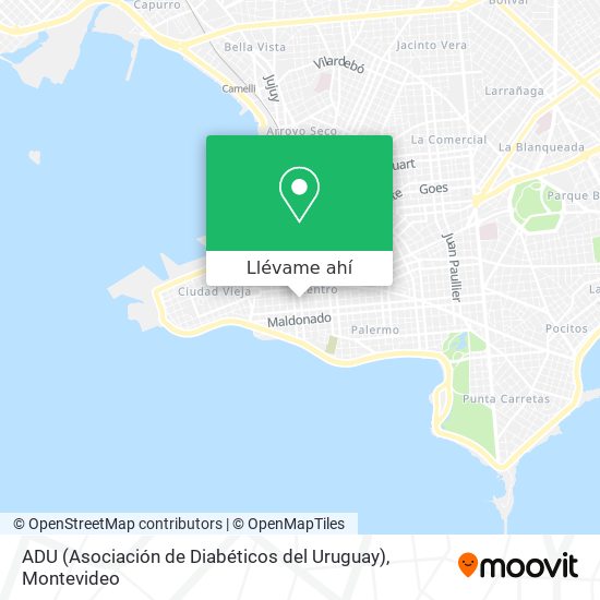Mapa de ADU (Asociación de Diabéticos del Uruguay)