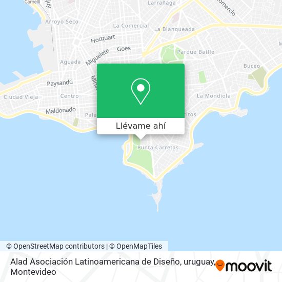 Mapa de Alad Asociación Latinoamericana de Diseño, uruguay