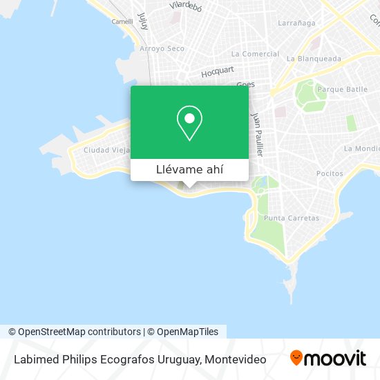 Mapa de Labimed Philips Ecografos Uruguay