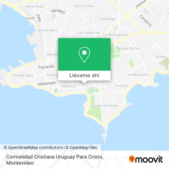 Mapa de Comunidad Cristiana Uruguay Para Cristo