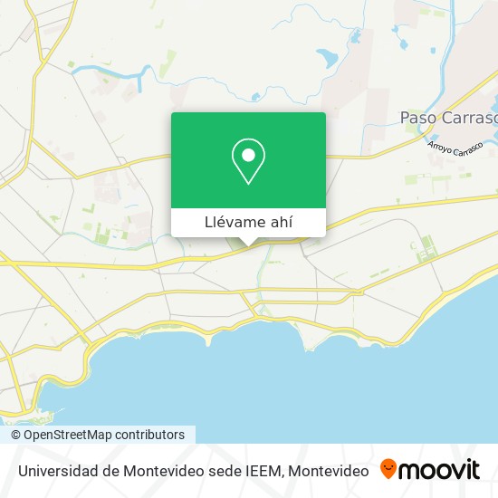 Mapa de Universidad de Montevideo sede IEEM