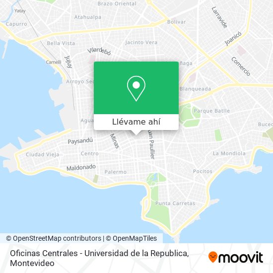 Mapa de Oficinas Centrales - Universidad de la Republica